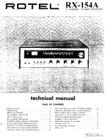 Rotel RX-154A - Technical manual 